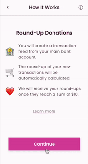 Donation form opening